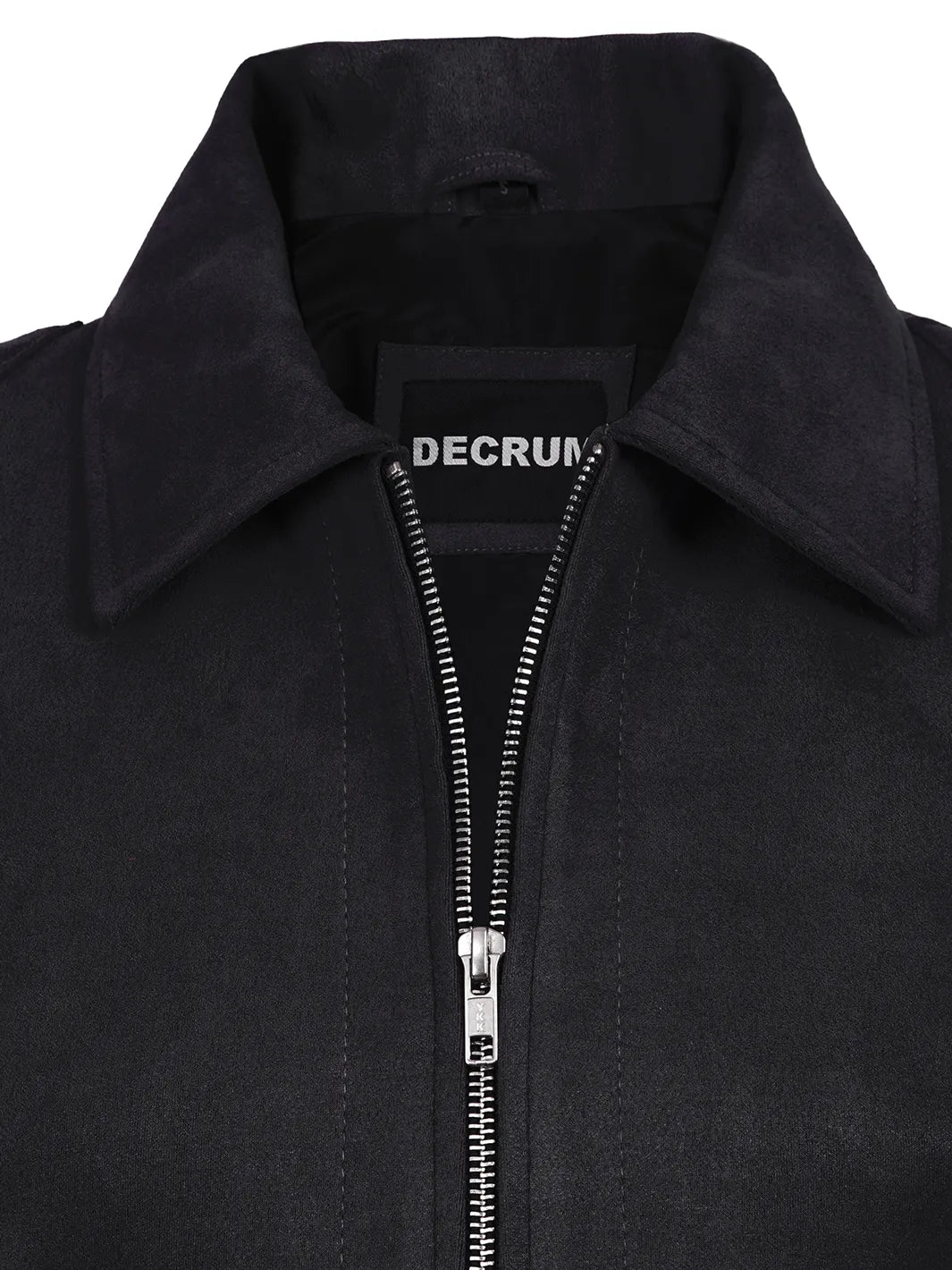 Women's Black Faux Suede Harrington Jacket - Image 5