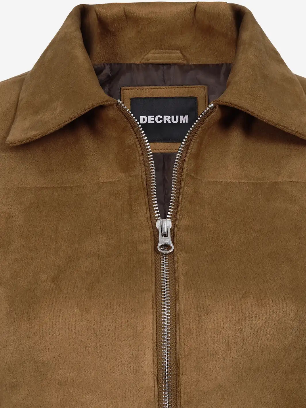 Women's Light Brown Faux Suede Harrington Jacket - Image 5