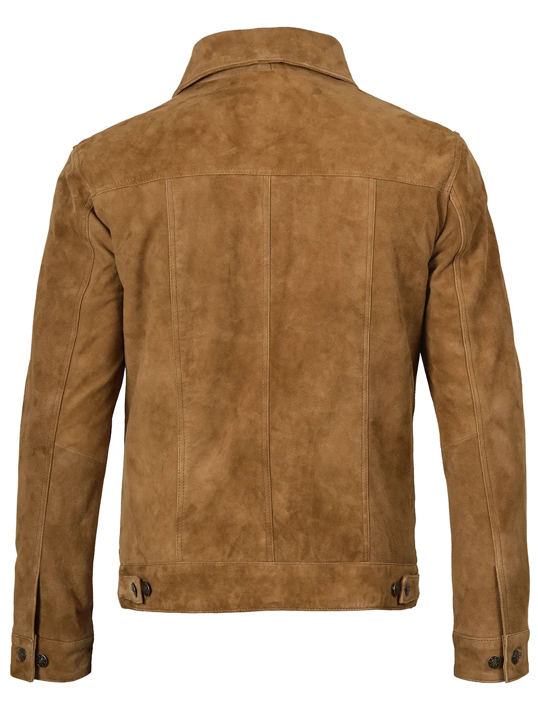 Logan Men's Light Brown Suede Trucker Jacket - Image 2