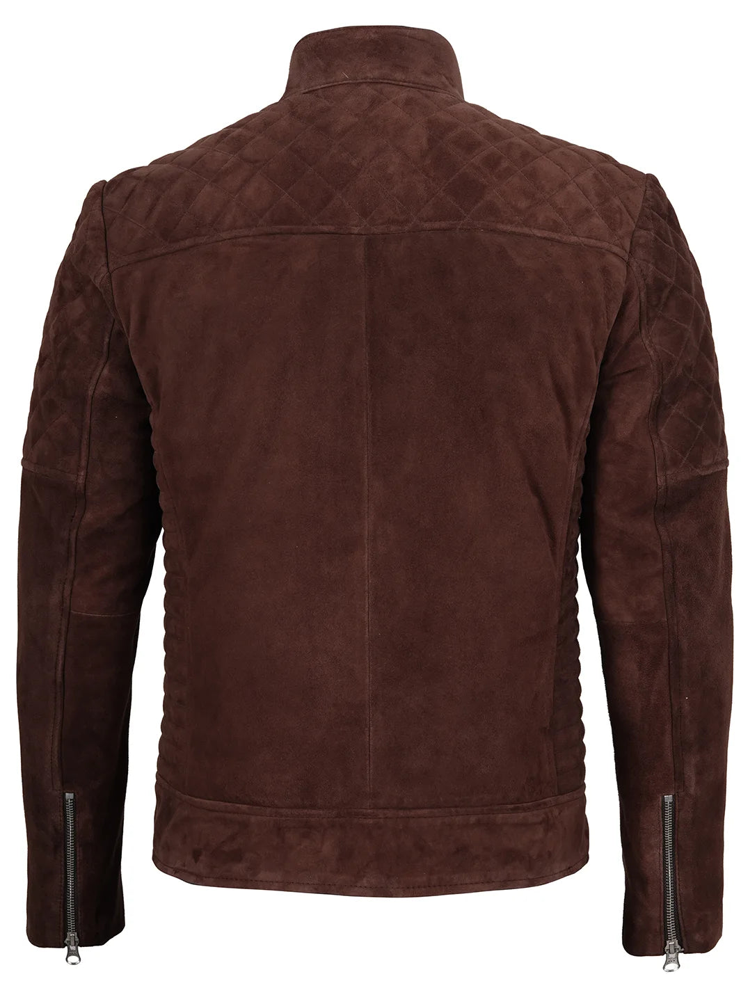 Miguel Men's Quilted Dark Brown Suede Jacket - Image 2