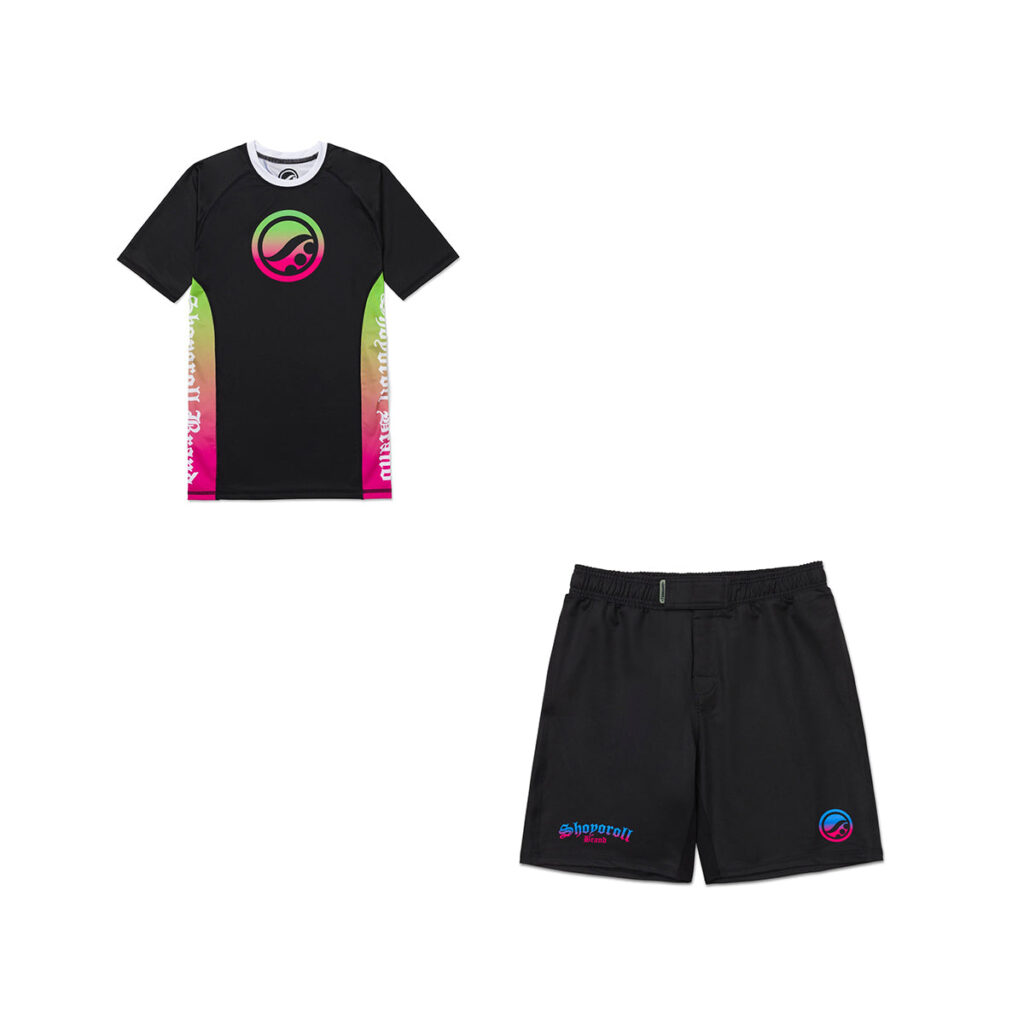 Shoyoroll Batch #149 | Retro Gradient Rash Guard & Shorts – BJJ Gear